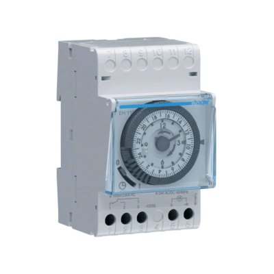 INTERRUPTOR HORARIO ANALOGICO 3 MOD. 16 A. 230VAC. 1CONM. SIN RESERVA HAGER