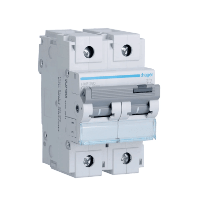 INT. RIEL TERMOMAGNETICO HLF 2P 100A. C 10KA/400V HMF290 HAGER