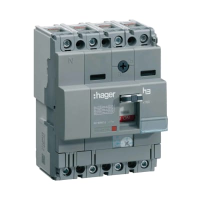 ITM CAJA MOLDEADA REG. H3 X160 4P (100.80-160A) TA/MF 85KA/240V HNA161U HAGER