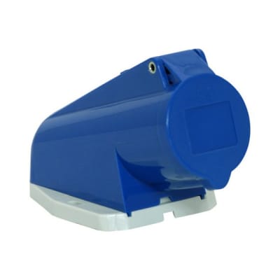TOMA VISIBLE 16AMP 2P+T 250V AZUL 6H IP44 MENNEKES