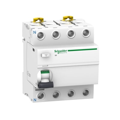 INTERRUPTOR DIFERENCIAL 4X25A 30MA 230V 4 MODULOS RIEL DIN ID A9R71425 SCHNEIDER ELECTRIC