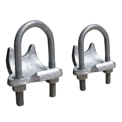 ABRAZADERA DE ANGULO RECTO HIERRO MALEABLE GALVANIZADO EN CALIENTE 1-1/2'' CON UL E317579 JJ