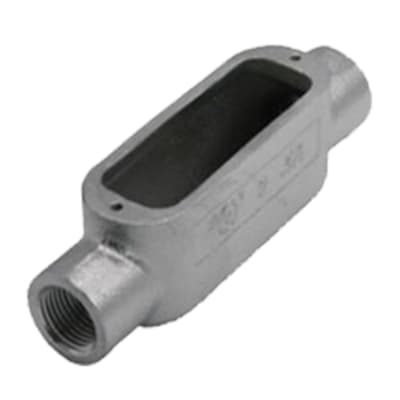 CAJA CONDULET TIPO LB 4'' FORM 5 HIERRO MALEABLE GALVANIZADO EN CALIENTE C/TAPA C/EMP CON UL E254321 JJ