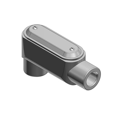 CAJA CONDULET OVALADA TIPO LB 1 1/2'' ROSCA ACERO GALVANIZADO C/TAPA LB57CG-TB THOMAS & BETTS