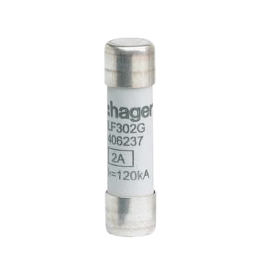 FUSIBLE CILÍNDRICO TIPO GG 2A 400V -120KA HAGER