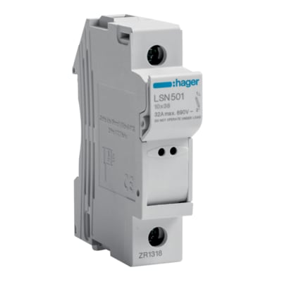 PORTA FUSIBLES TIPO GG E AM 32A-690VAC HAGER