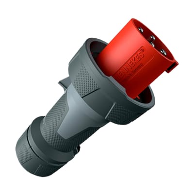 ENCHUFE 63AMP 3P+T 415V ROJO 6H IP67 POWERTOP XTRA MENNEKES