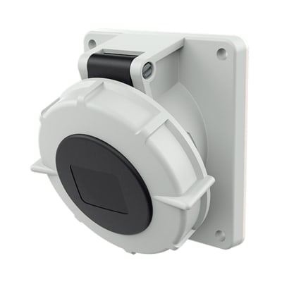 TOMA EMPOTRABLE 32AMP 3P+T 500V NEGRO 7H IP67 MENNEKES