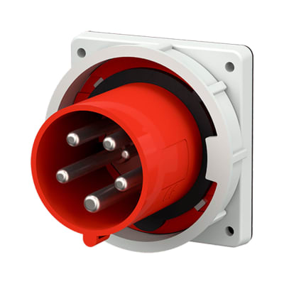 ENCHUFE EMPOTRABLE 125AMP 3P+N+T 415V ROJO 6H IP67 (CONTACTOS NIQUELADOS) MENNEKES