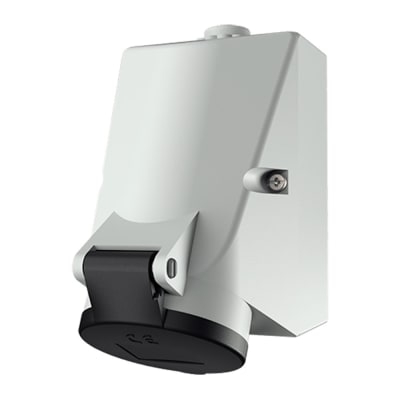 TOMA VISIBLE 16AMP 3P+T 500V NEGRO 7H IP44 MENNEKES