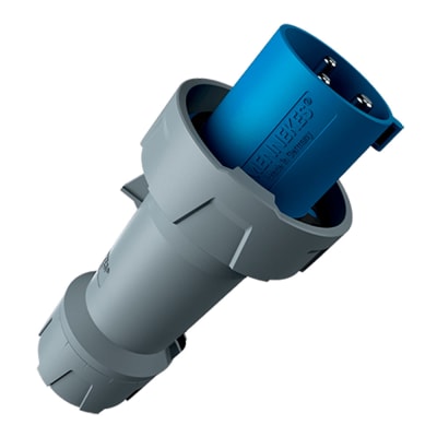 ENCHUFE 63AMP 2P+T 250V AZUL 6H IP67 POWERTOP PLUS MENNEKES