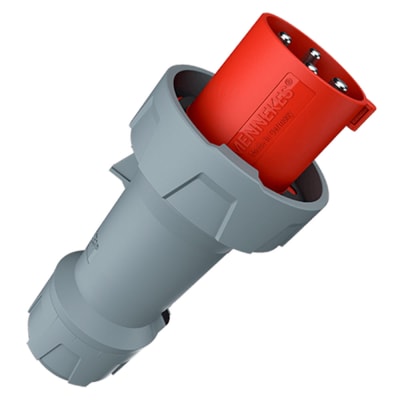 ENCHUFE 63AMP 3P+T 415V ROJO 6H IP67 POWERTOP PLUS MENNEKES