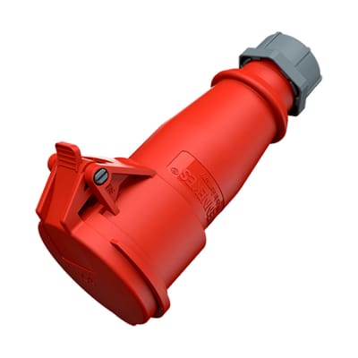 TOMA AEREO 16AMP 2P+T 415V ROJO 9H IP44 MENNEKES