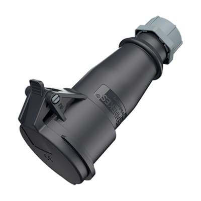 TOMA AEREO 16AMP 3P+T 500V NEGRO 7H IP44 MENNEKES