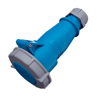 TOMA AEREO 16AMP 3P+T 250V AZUL 9H IP67 MENNEKES