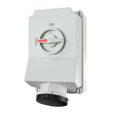 TOMA VISIBLE 63AMP 3P+T 690V C/INTERRUP. POR ENCLAVAM. MECANICO NEGRO 5H IP67 XCONTACT MENNEKES