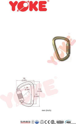 MOSQUETON SEGURO AUTOMATICO GIRATORIO N-248G-TR YOKE