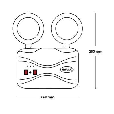 LUMINARIA DE EMERGENCIA SLIM 4W 400LM 6500KIP20 IK06 32LEDS AUTO. 8HR C/BAT.INTERNA 100-240VAC C/ENCHUFE NAVIALEDLIGHTING