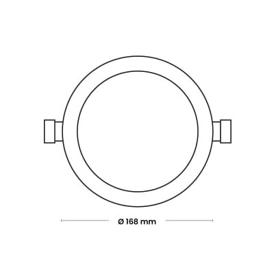 DOWNLIGHT LED CIRCULAR EMPOTRADO 12W 960lM IP20 6500K 220-240VAC NV NAVIA LED