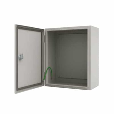 TABLERO METALICO ADOSABLE HERMETICO C/PLACA DE ACERO IP66 500X500X150MM NVB55/150 NAVIA BOX