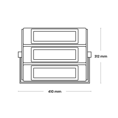 REFLECTOR LED HIGH POWER 300W42000lM IP66 IK08 6500K 100-277VAC NVHP-REFL300W NAVIA LED