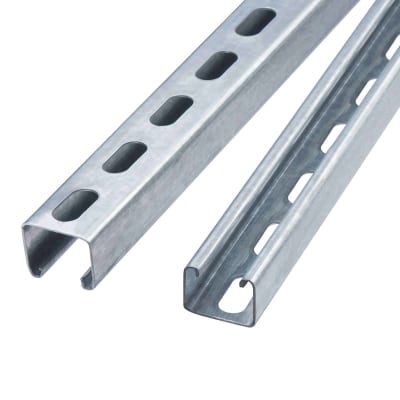 RIEL STRUT 41MMX41MM RANURADO 3MTS ACERO GALVANIZADO EN CALIENTE FORM A EE 2.7MM MODELO PARA MECANO