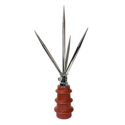 PARARRAYO TETRAPUNTAL MODELO FRANKLIN CON BASE ARALDY 5/8'' ARAGCU PT