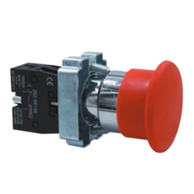 PULSADOR – PARADA DE EMERGENCIA MOMENTANEO 1NC Ø40MM ROJO PB2-BC42 NAVIA CONTROL