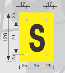 PLACA PARA SECUENCIA DE FASES EN LINEA BIFASICA (RS) ARAGCU MT
