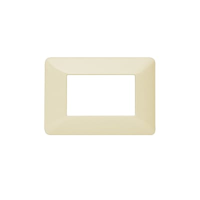 PLACA DE TECNOPOLIMERO 3 MODULOS C/SOPORTE PLASTICO MARFIL MATIX AM503S/3AV BTICINO
