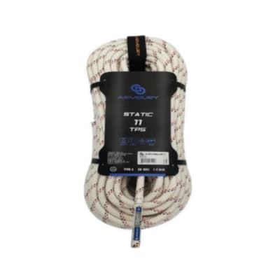 CUERDA SEMI-ESTATICA 11MM BLANCO-CHISPAS NEGRAS Y ROJAS 400MTS 28.5 kN CE-EN 1891 S11TPS ARMBURY