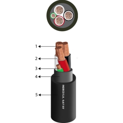 CABLE RETFLEX N2XY 0,6/1KV 3x185+1x50MM P00040019-2 INDECO