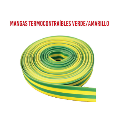 MANGAS TERMOCONTRAIBLES VERDE/AMARILLO 1/8'' 10-14AWG RLL 200MT WILH-3-3AM/V WOER