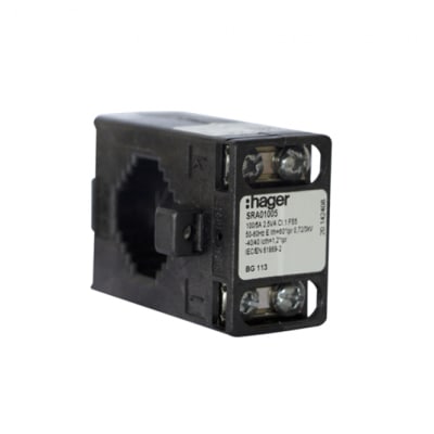 TC. CLASE 1/2.5VA-230V. 50/60HZ 100/5A. BUSBAR 30X10/25X15/20X20MM. HAGER