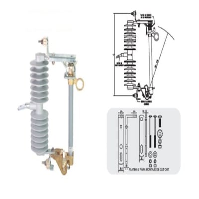 SECCIONADOR CUT OUT POLIMERICO STCOR 38-170 kV BIL 100A SILICON TECHNOLOGY