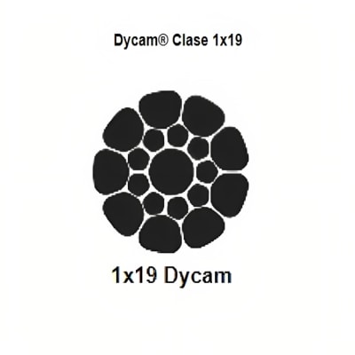 CABLE DYCAM CL 1X19 GALVANIZADO 5/16'' CAMESA