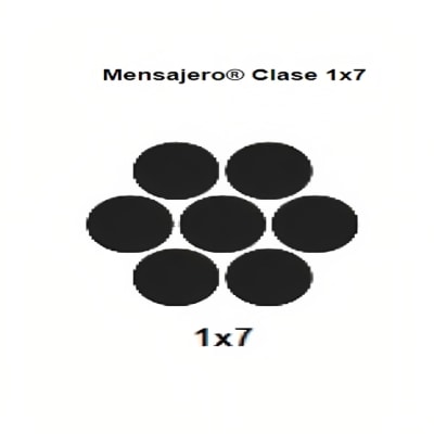 CABLE MENSAJERO CL 1X7 GALVANIZADO 1/4'' CAMESA