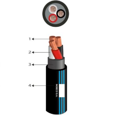 CABLES TTRF-70 (NLT-PC) 300/500V 3x18AWG P00038702-6 INDECO
