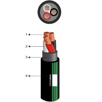 CABLES TTRF-70 (NMT-PC) 300/500V 3x12AWG P00038868-5 INDECO