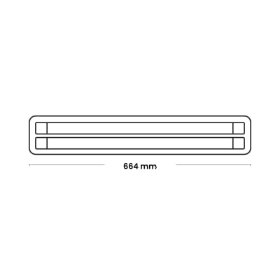 EQ HERM IND 2X18W T8 600MM IP65 IK08 220-240VAC (SIN BALASTRO SIN LAMPARA) NAVIA LED