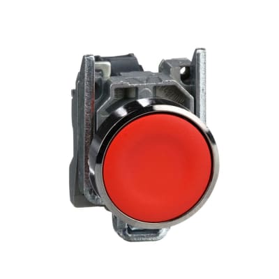 PULSADOR NO LUMINOSO RASANTE ROJO 22MM 1NC IP65 XB4BA42 SCHNEIDER ELECTRIC