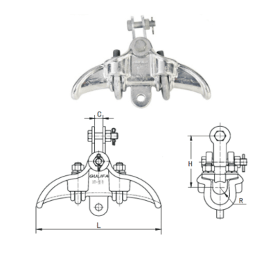 GRAPAS DE SUSPENSION ALUMINIO (TIPO BARQUITO) MODELO XT-4022 13.2-22.0MM 40KN ARAGCU HE