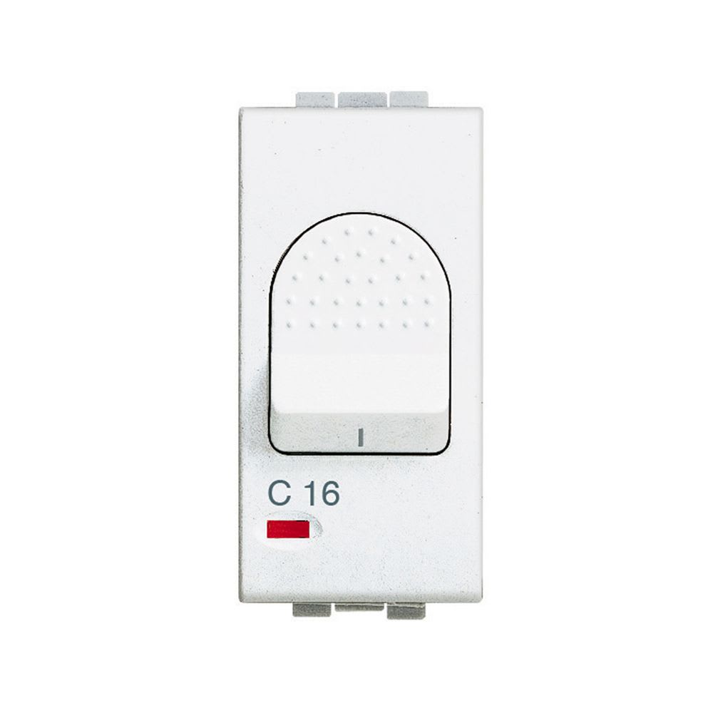 INTERRUPTOR BIPOLAR 16A 250V 3KA 1 MODULO BLANCO LIVING LIGHT N4301/16 BTICINO