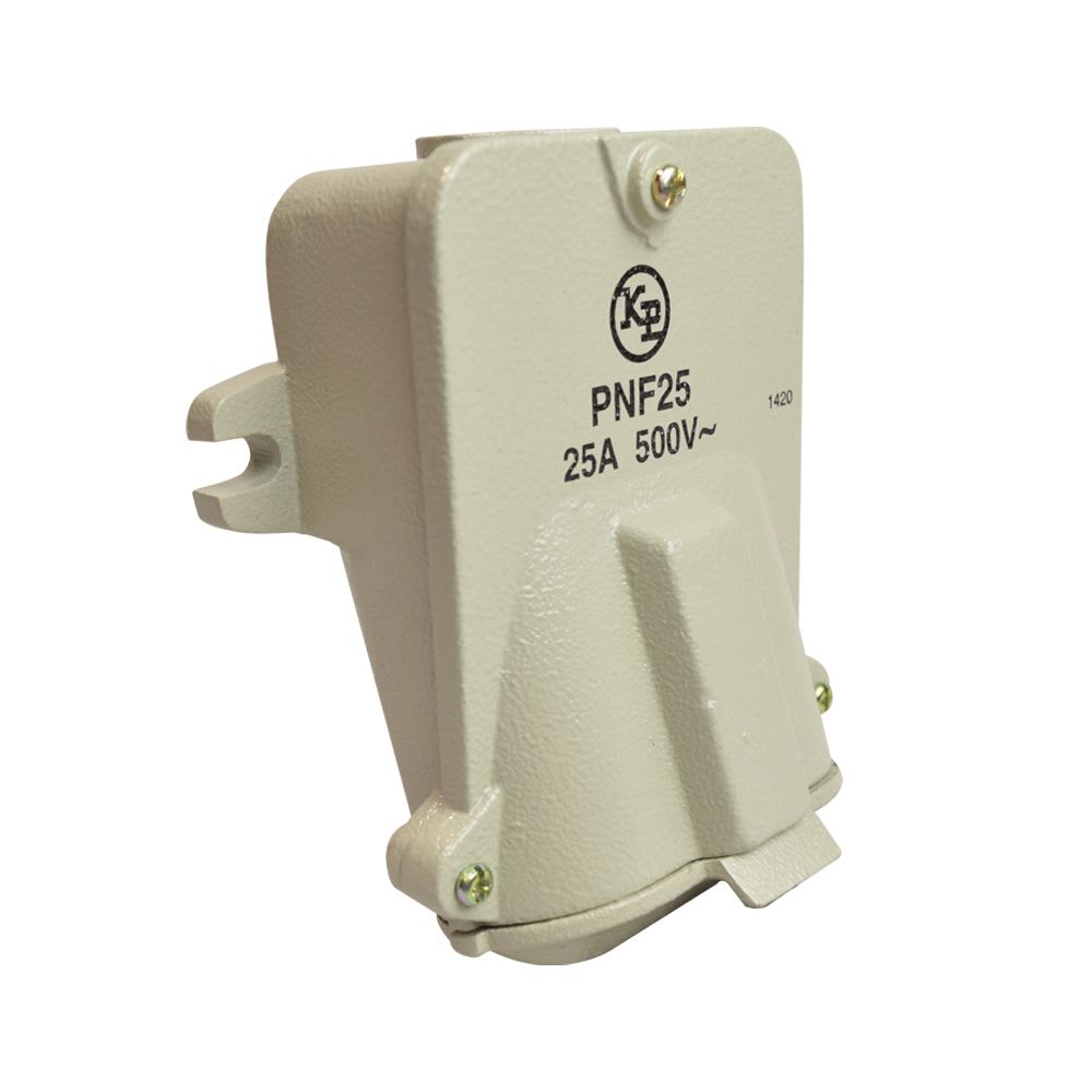 TOMACORRIENTE INDUSTRIAL BLINDADO P/SOBREPONER C/ TAPA 3X25A+T 500V PNF25 KAP1