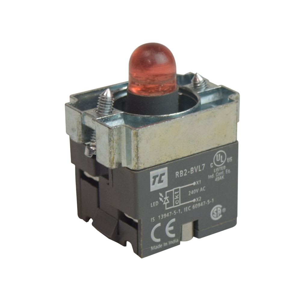 CUERPO DE LUZ PILOTO 22MM 240VAC C/LEDS ROJO RB2-BVL74 TC1