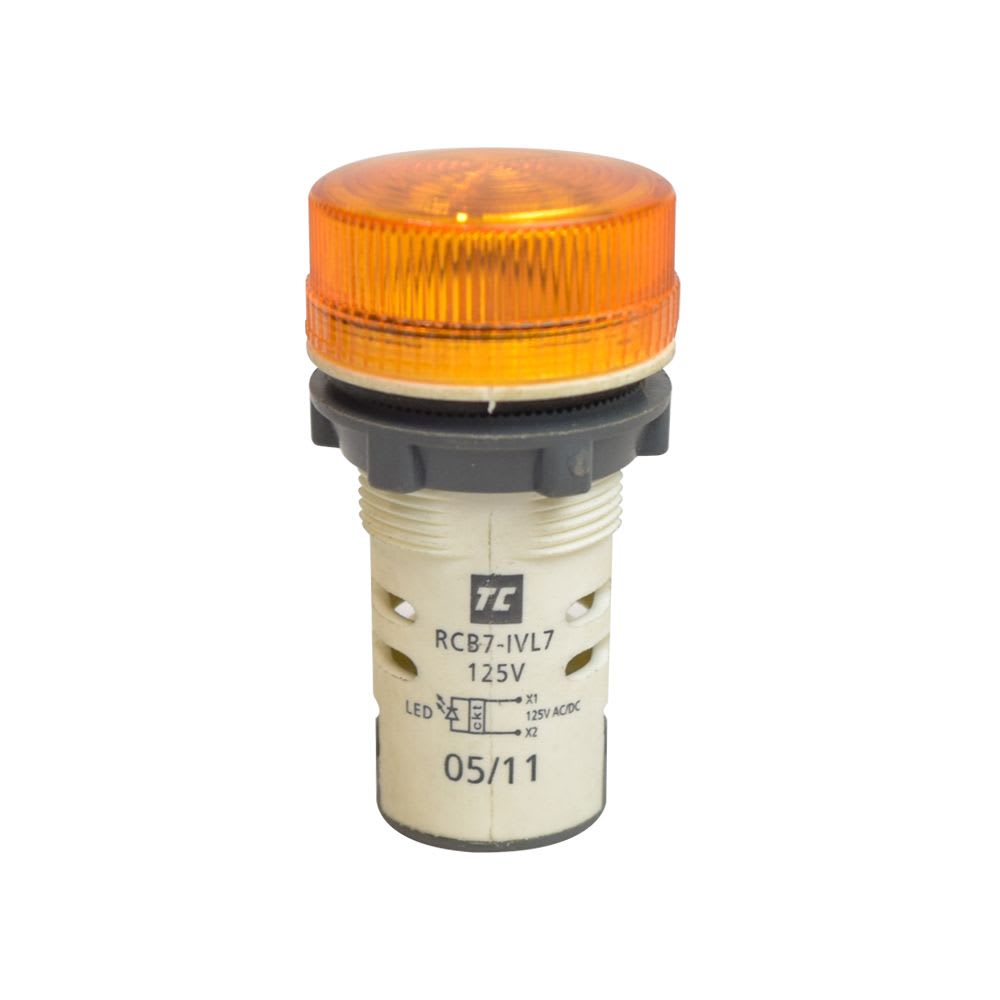 PILOTO AMBAR C/LED 125VAC PLASTICO RCB7-IVL-75125V TC1
