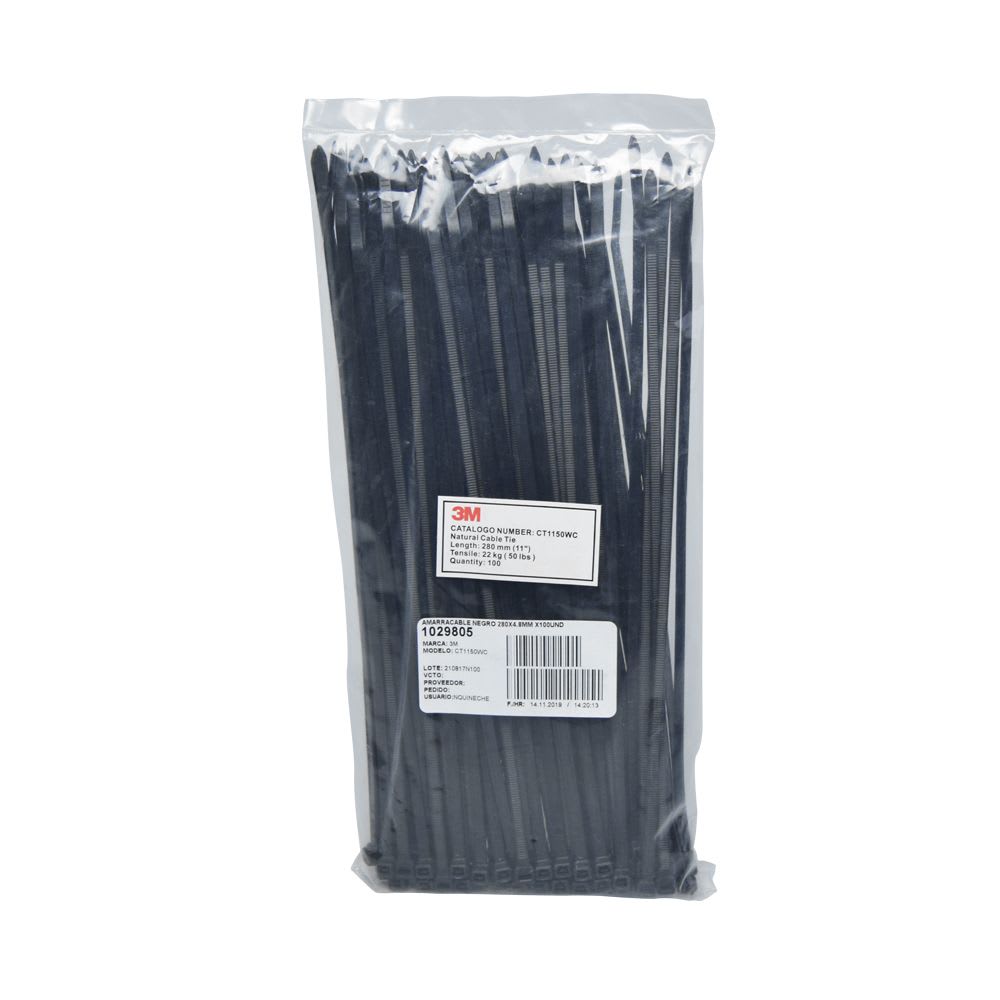 AMARRACABLE NEGRO 280X4.8MMX100UND WE600011590 3M PERU