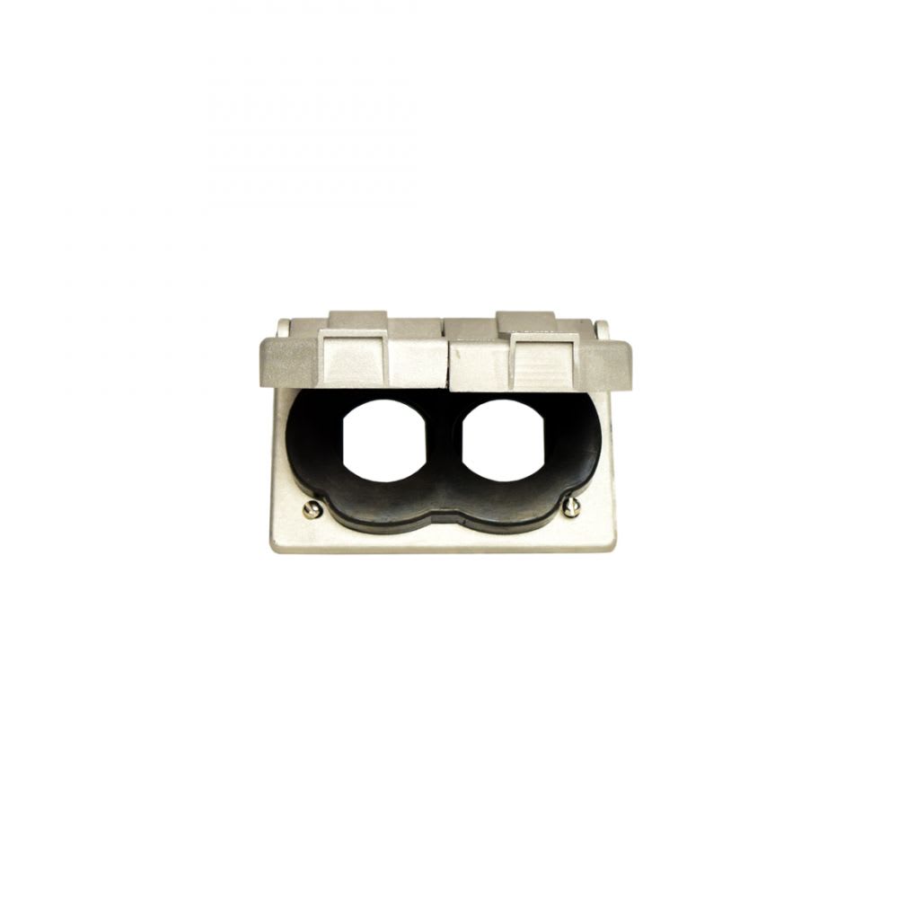 TAPA ALUMINIO CON TAPA PARA 1 TOMACORRIENTE DOBLE NEMA UL WLRD1 CROUSE HINDS2