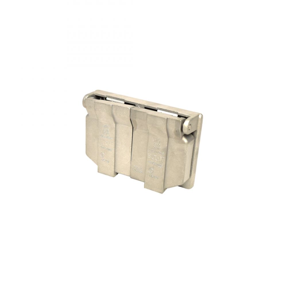 TAPA ALUMINIO CON TAPA PARA 1 TOMACORRIENTE DOBLE NEMA UL WLRD1 CROUSE HINDS