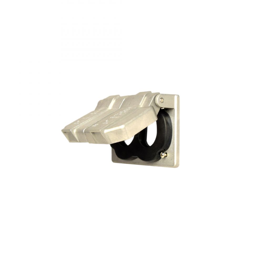 TAPA ALUMINIO CON TAPA PARA 1 TOMACORRIENTE DOBLE NEMA. UL WLRD1 CROUSE HINDS3